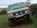 Green bobtail Range Rover