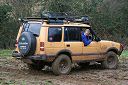 Camel Trophy Landrover Discovery being recovered