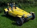 Yellow off road racer