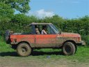 Orange Bobtail Range Rover pick up