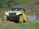 Being towed out of the mud hole