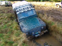 Wide vehicle, narrow mud hole