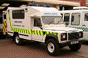 Front and side of ambulance