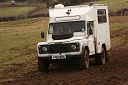 Driving down the muddy hill